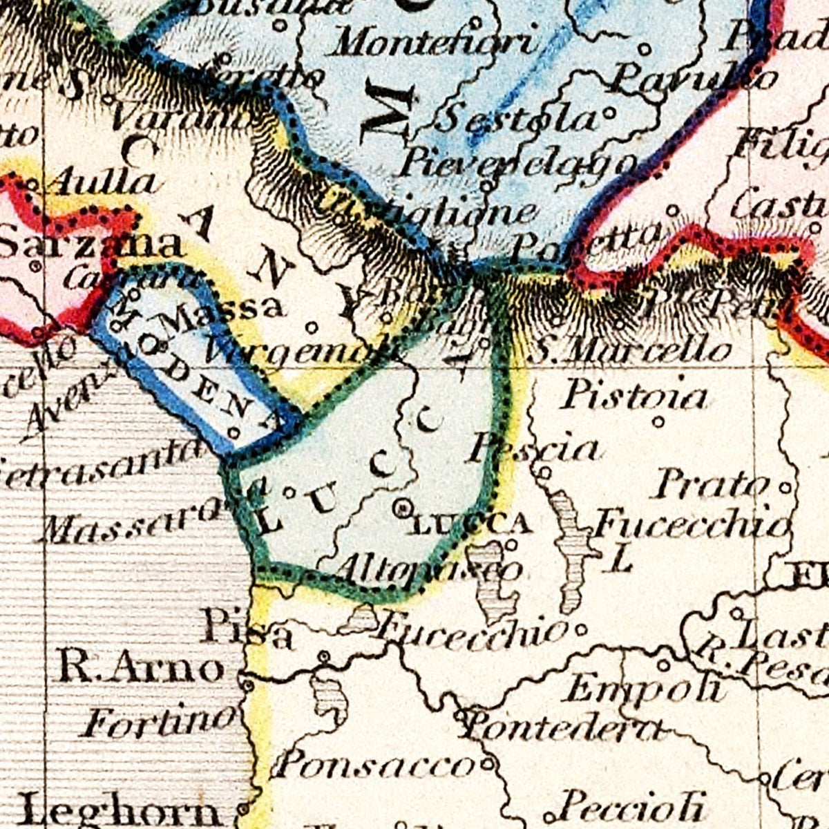 Restored historic details from the 1832 country map of County