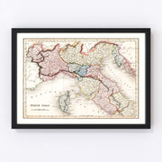 Italy Vintage Map 1832