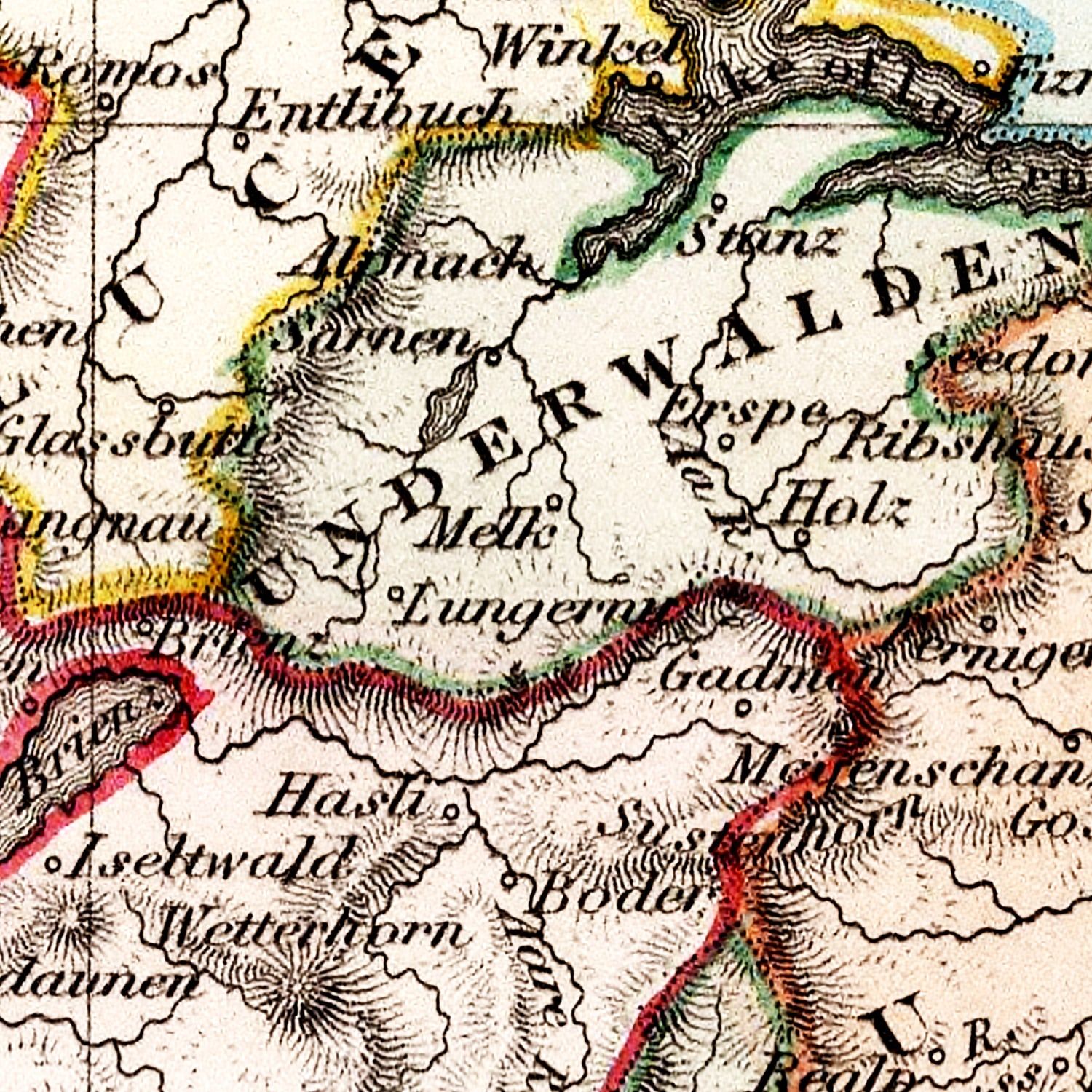 Restored historic details from the 1832 country map of County