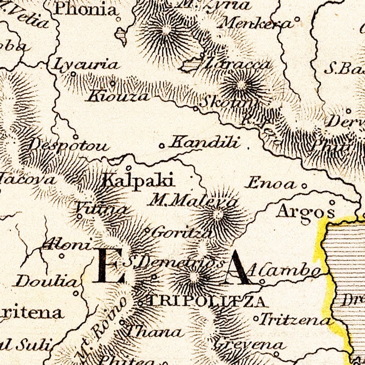 Restored historic details from the 1832 country map of County