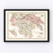 Greece Vintage Map 1832