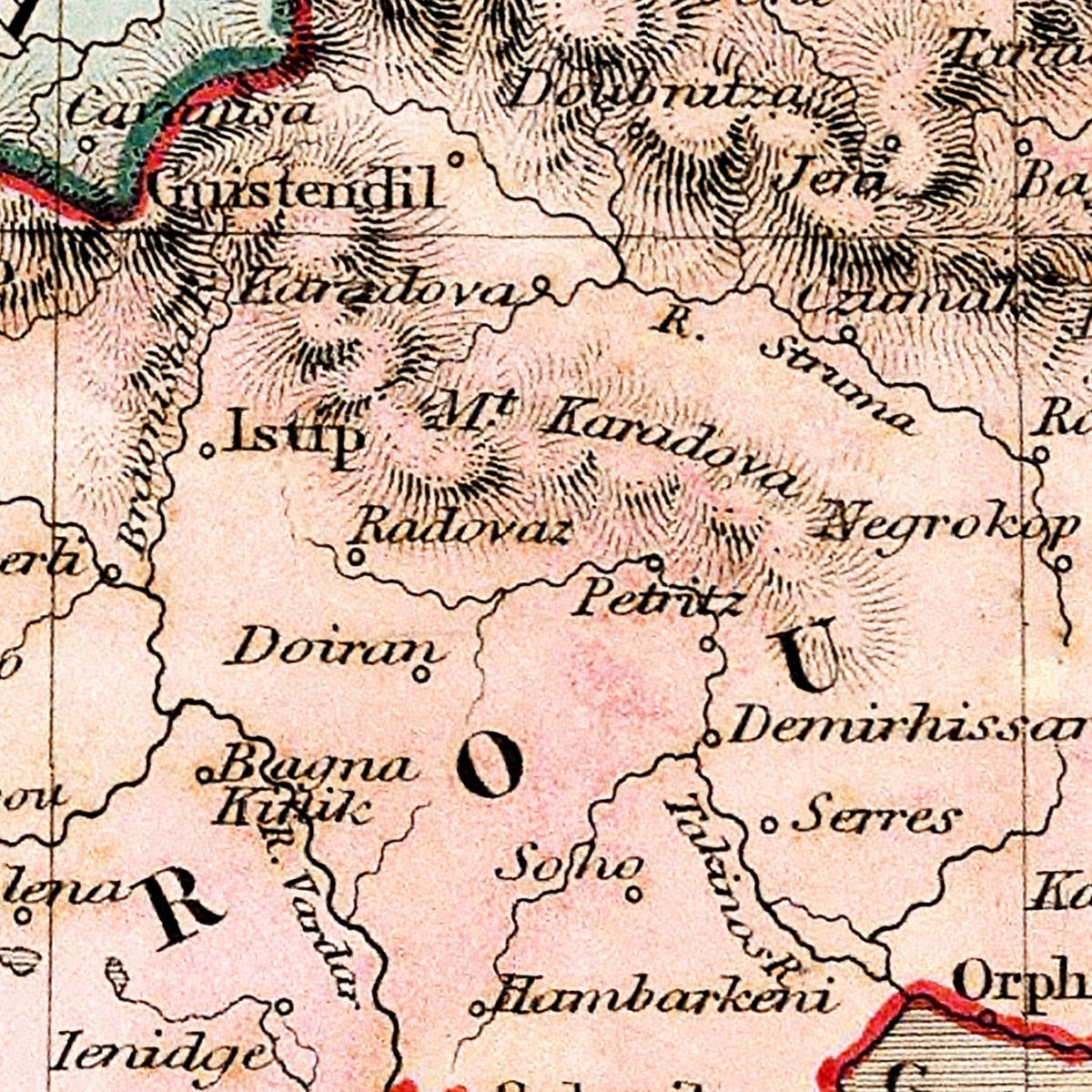 Restored historic details from the 1832 country map of County