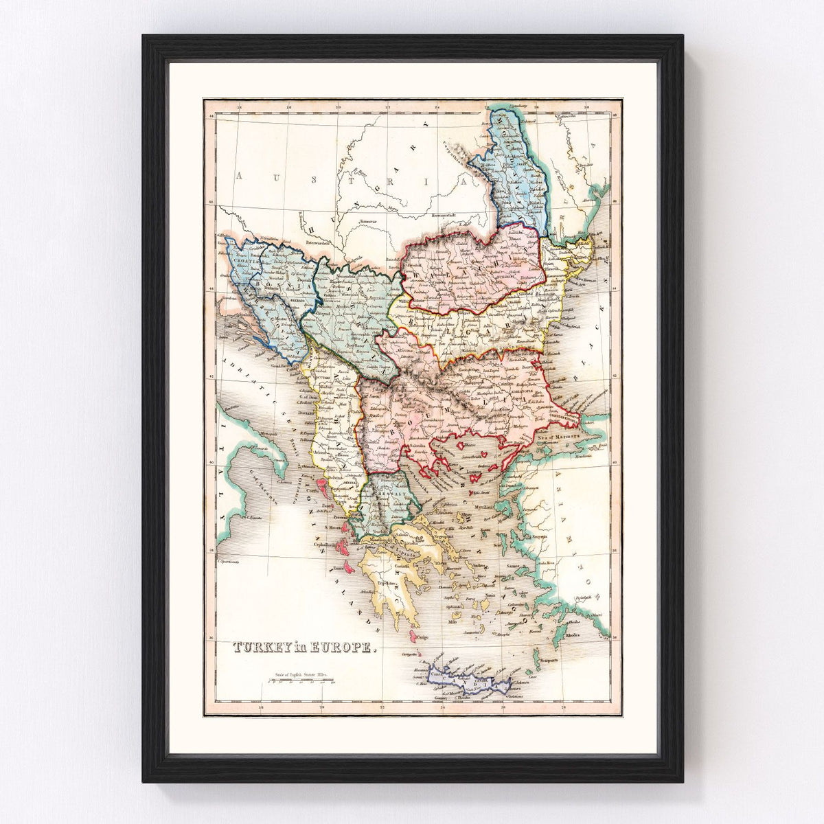 Turkey Vintage Map 1832