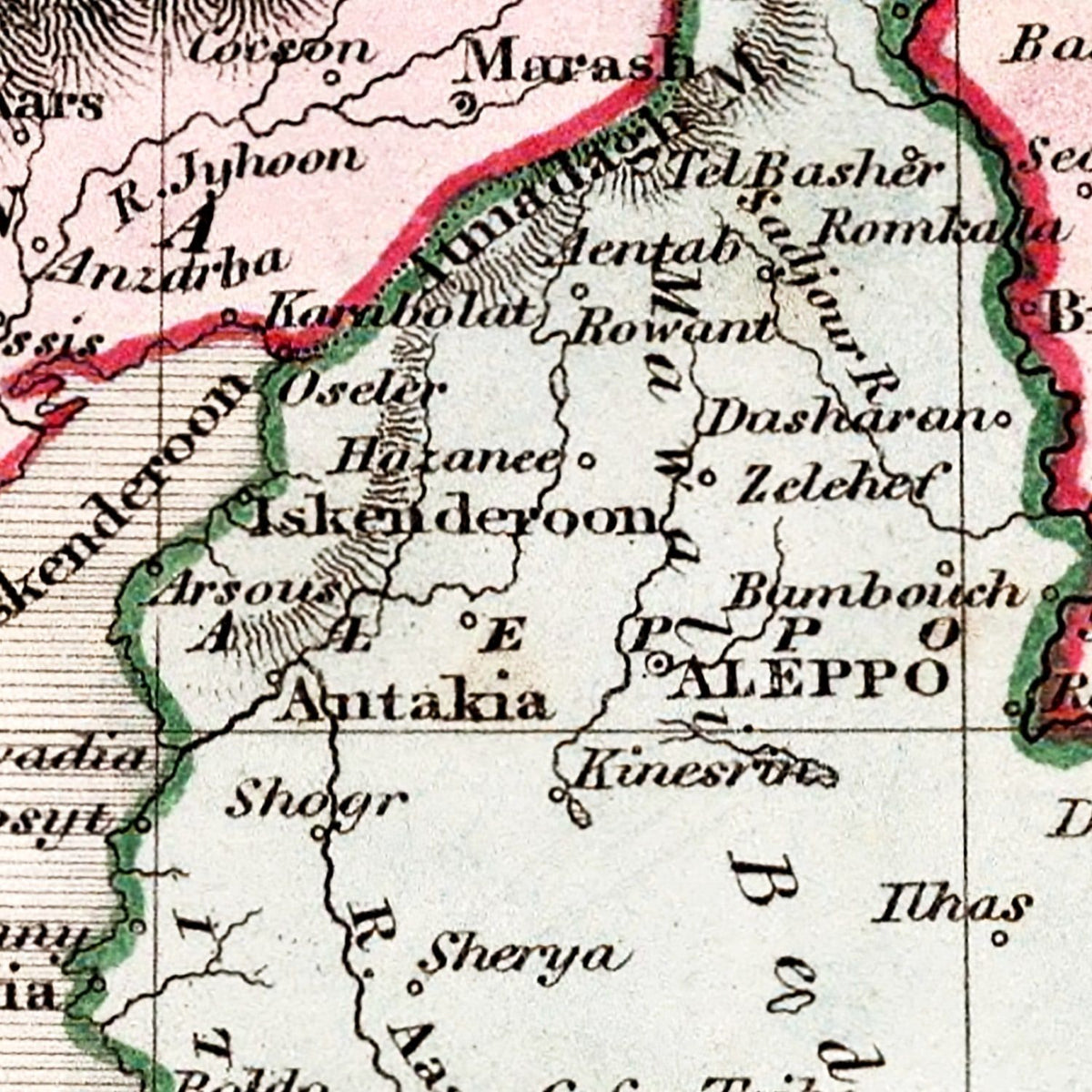 Restored historic details from the 1832 country map of County