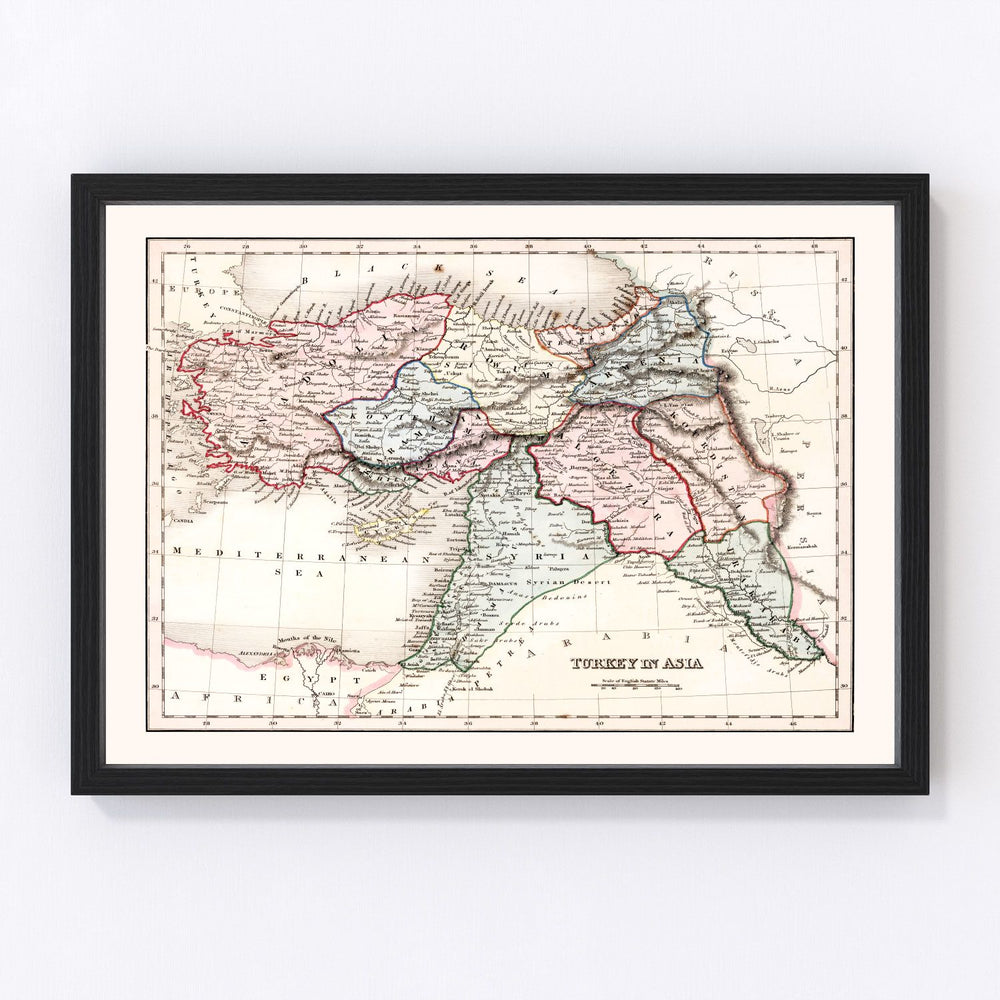Turkey Vintage Map 1832