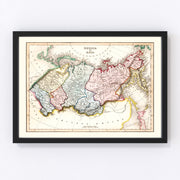 Russia Vintage Map 1832