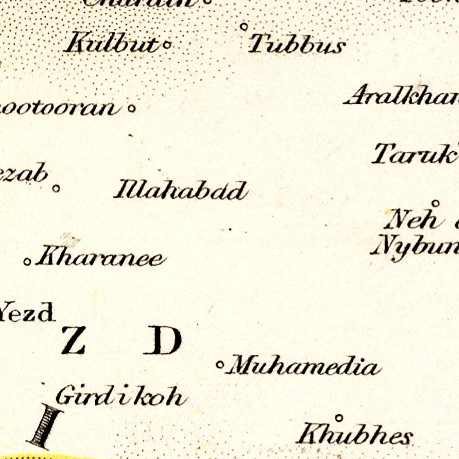 Restored historic details from the 1832 country map of County