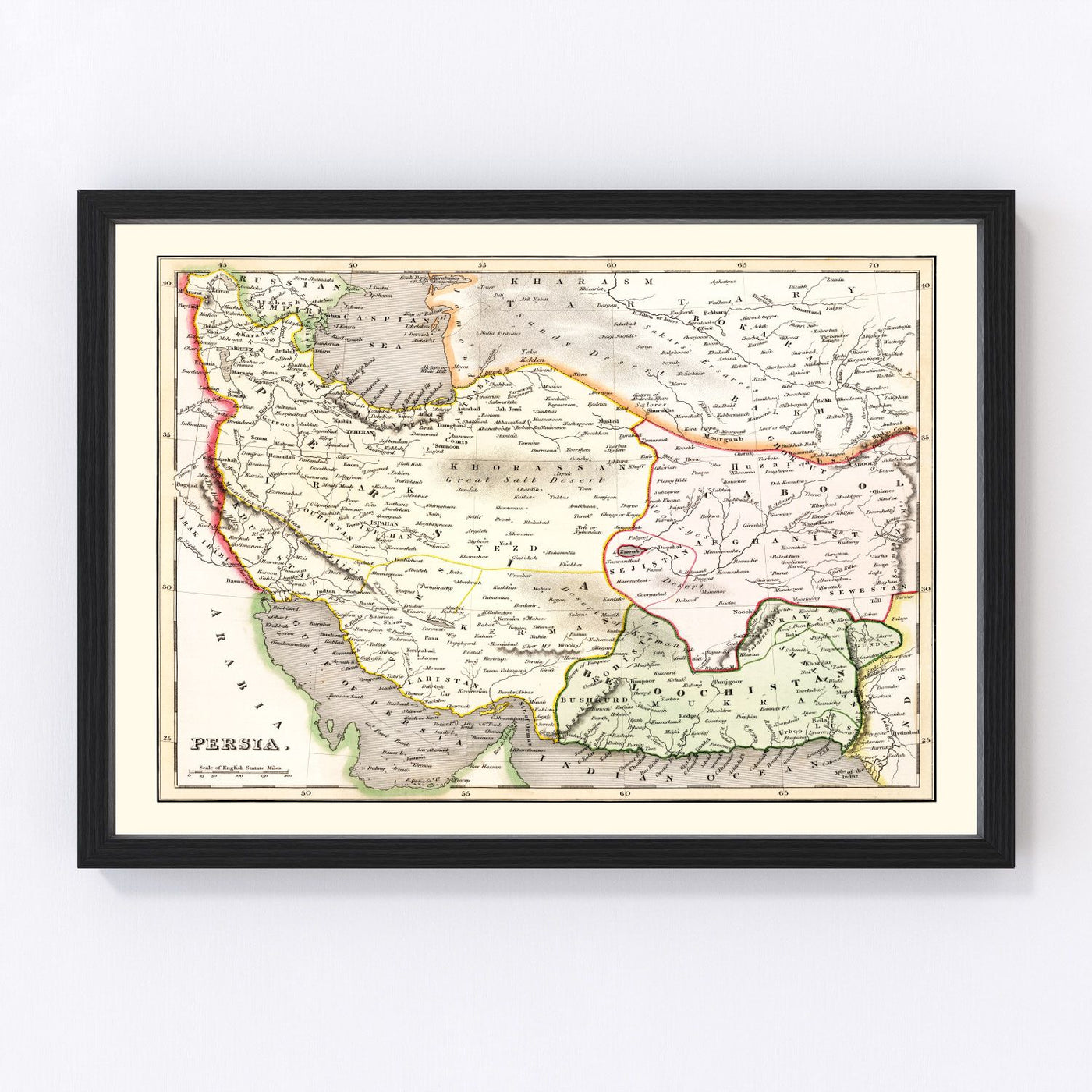 Persia, Afghanistan, Iran, Pakistan Vintage Map 1832