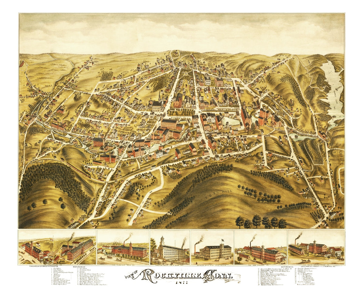 Preview of Vintage Map of Rockville, Connecticut 1877