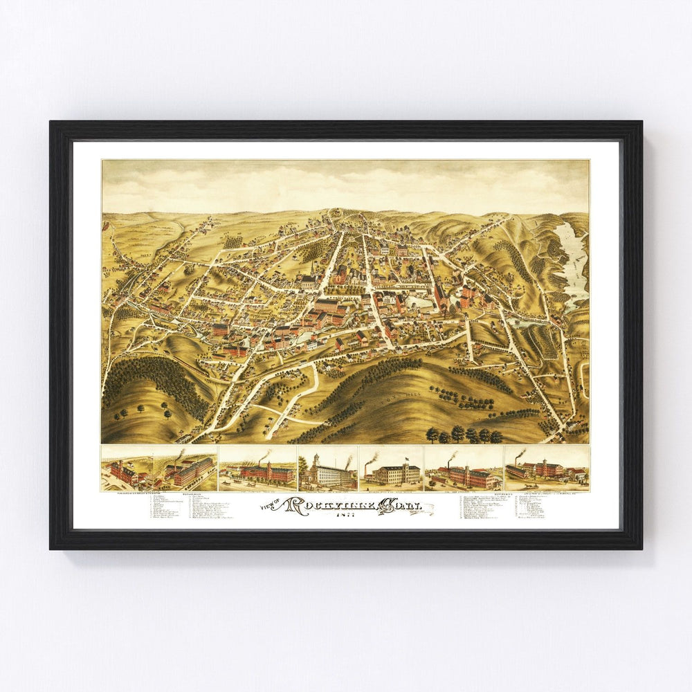 Rockville Vintage Map 1877