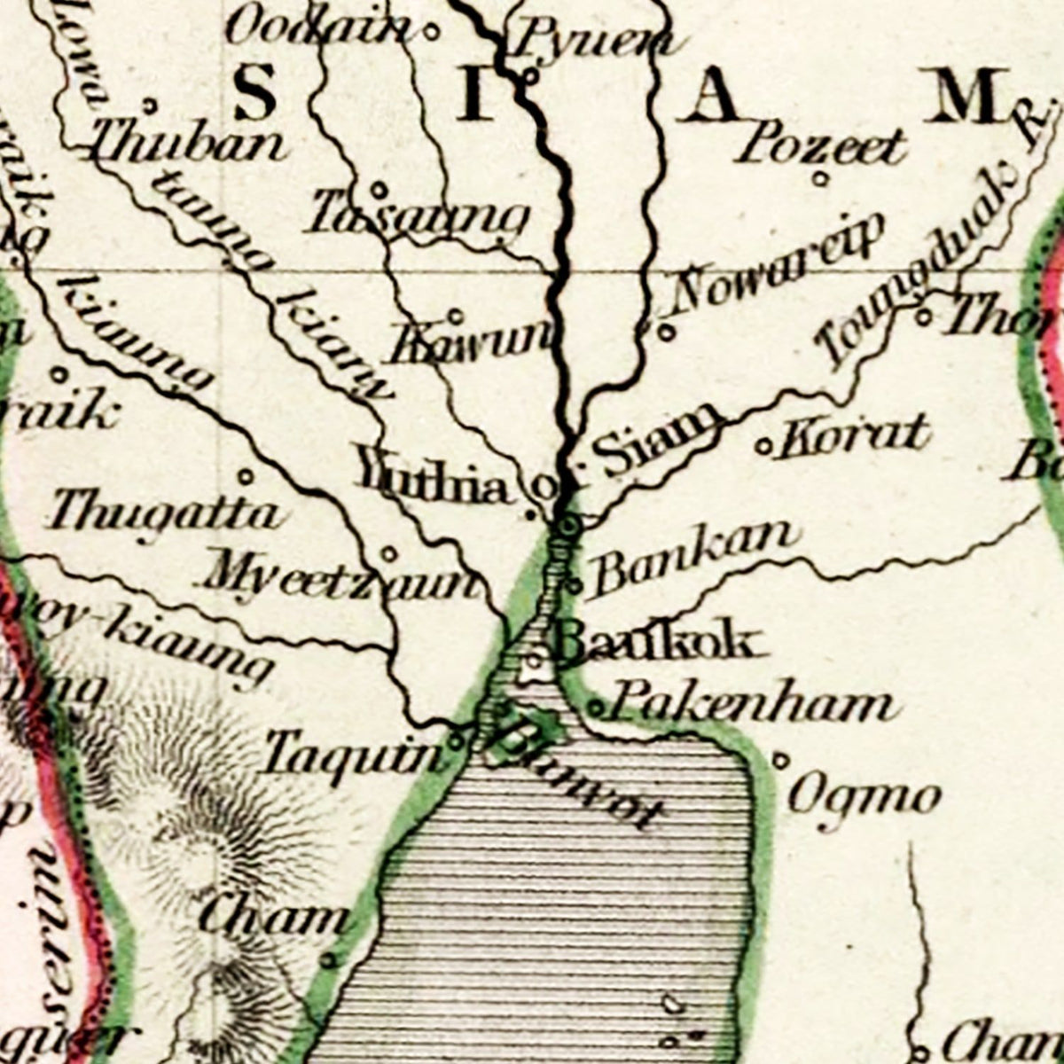 Restored historic details from the 1832 country map of County