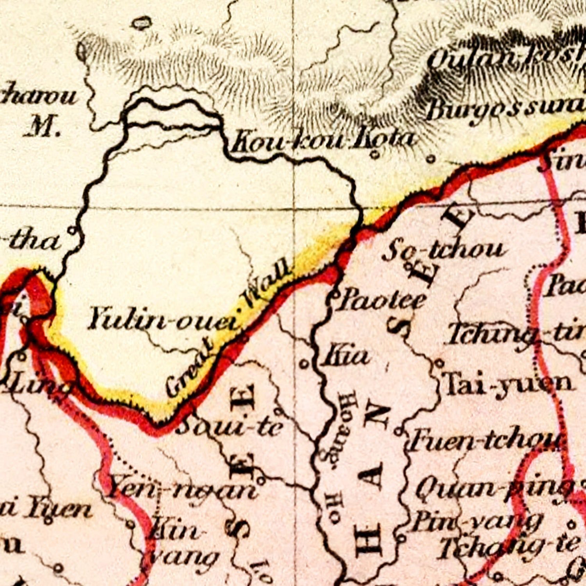 Restored historic details from the 1832 country map of County
