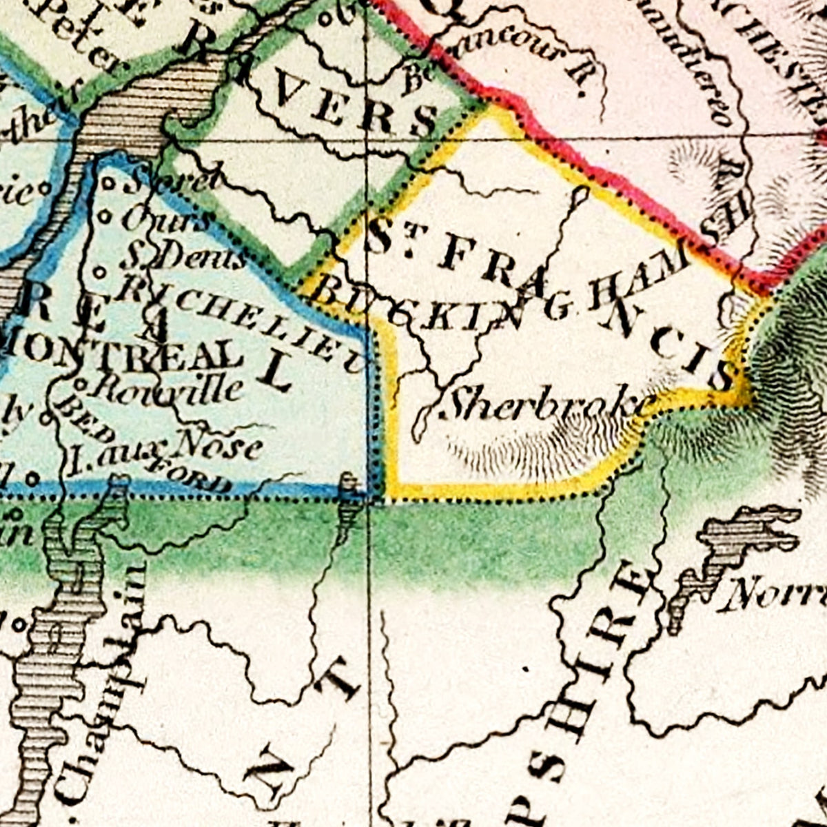 Restored historic details from the 1832 country map of County