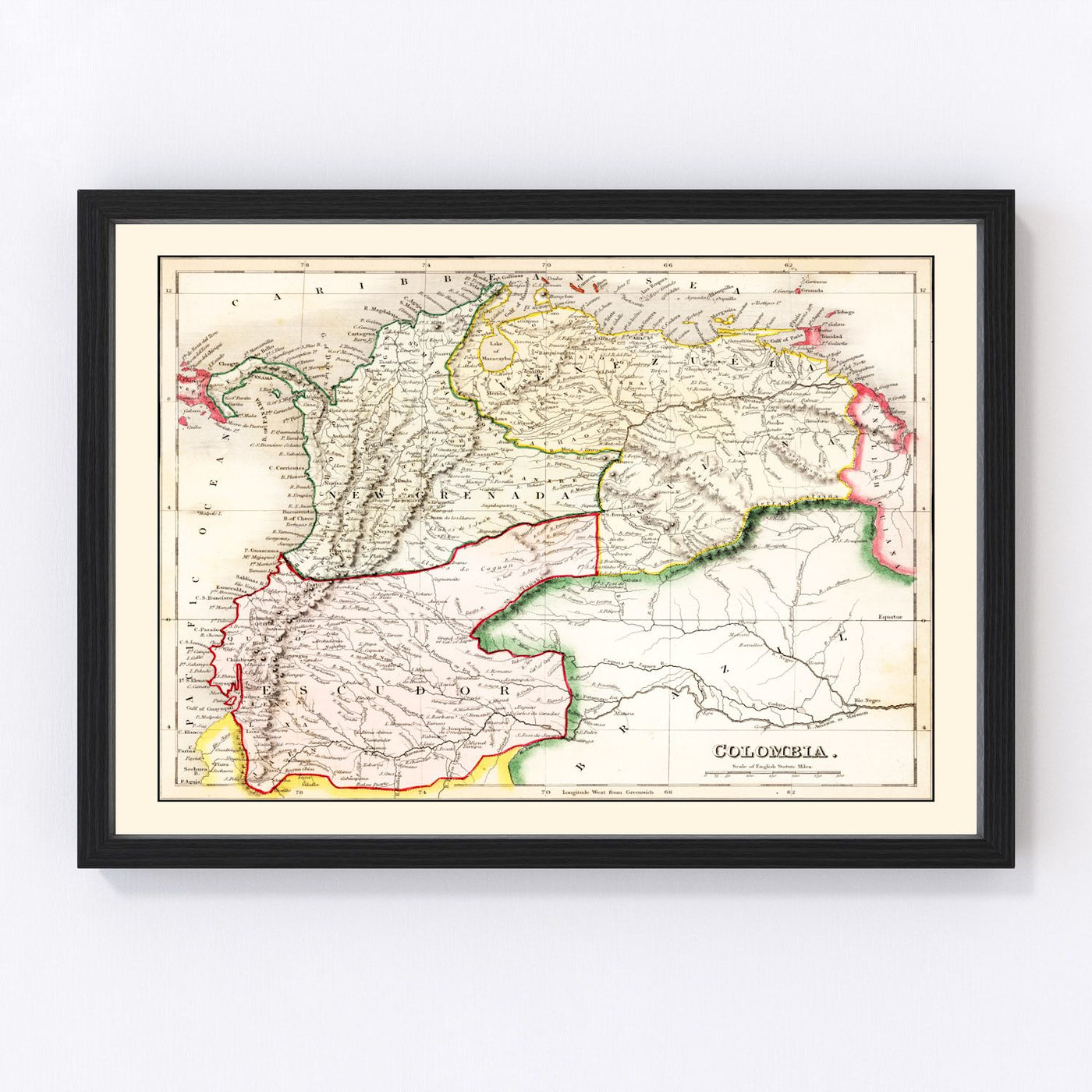 Colombia Vintage Map 1832