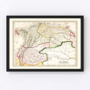 Colombia Vintage Map 1832
