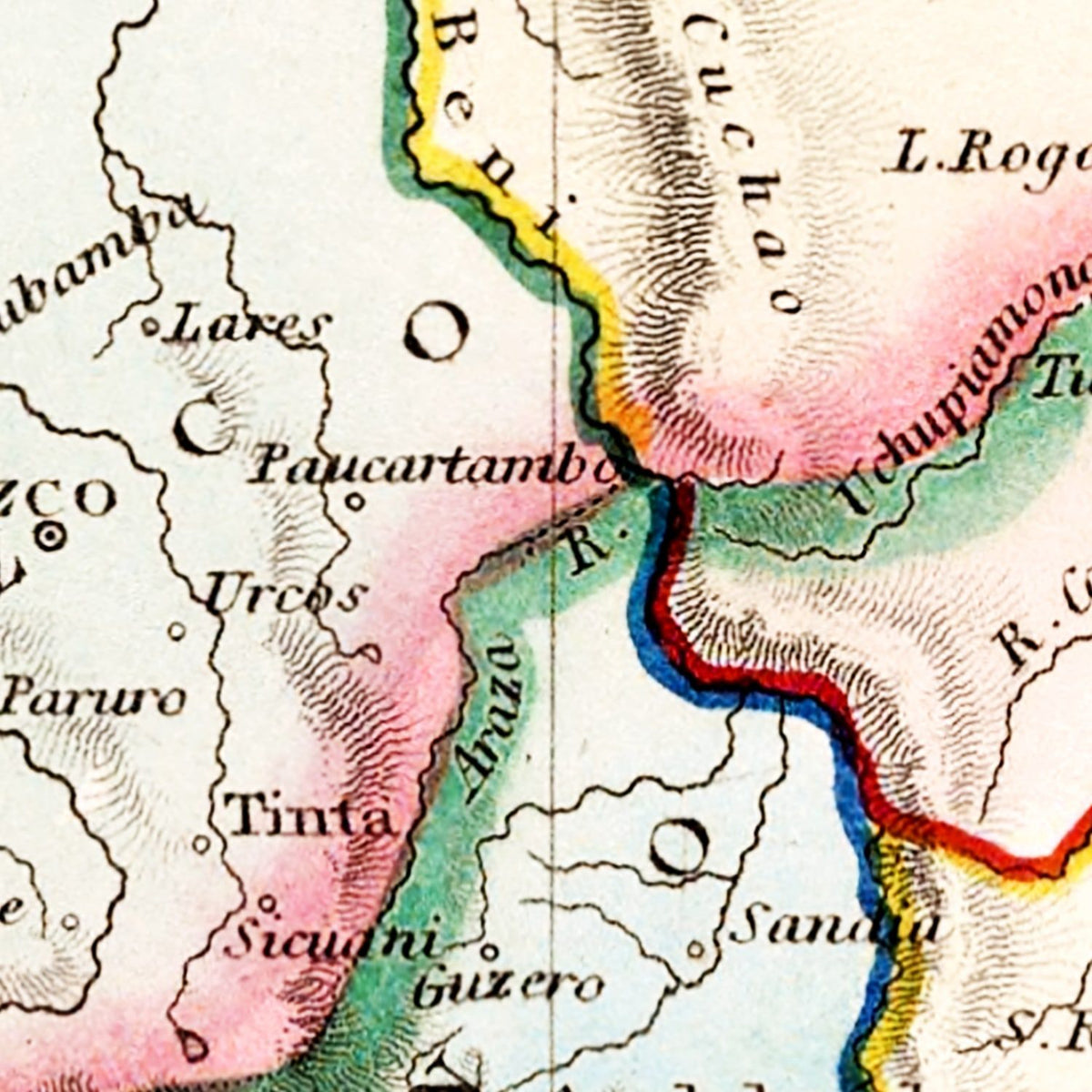 Restored historic details from the 1832 country map of County