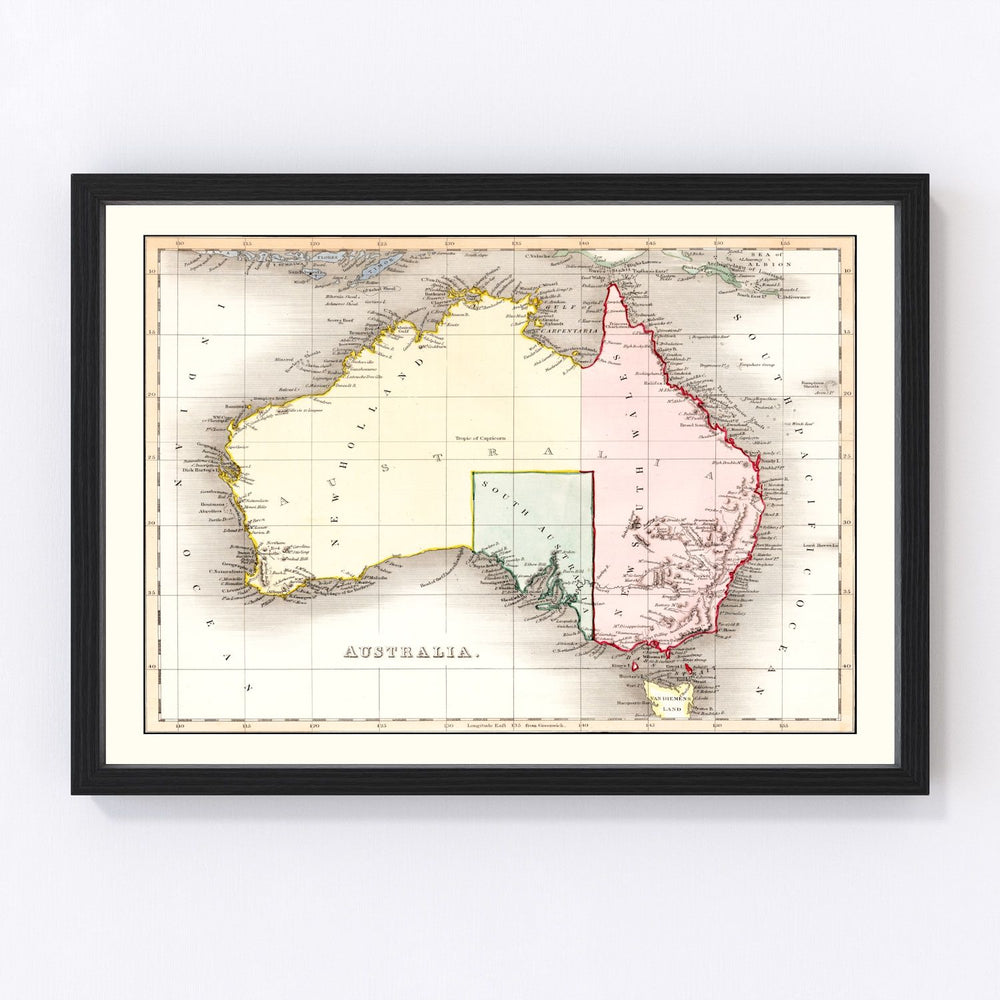 Australia Vintage Map 1832