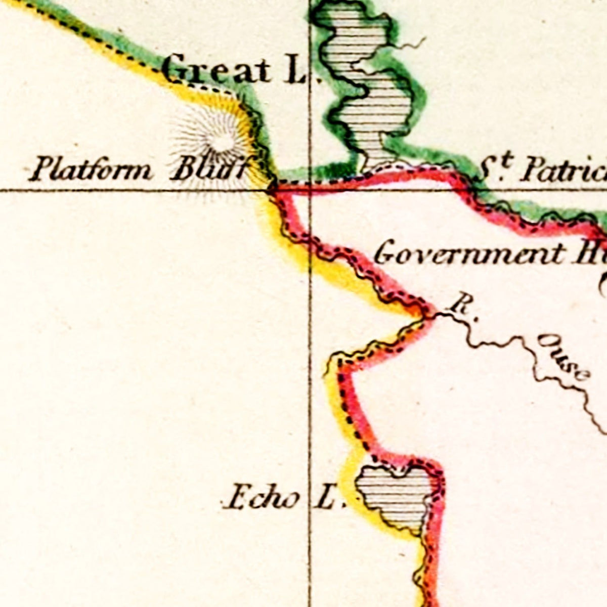 Restored historic details from the 1832 country map of County