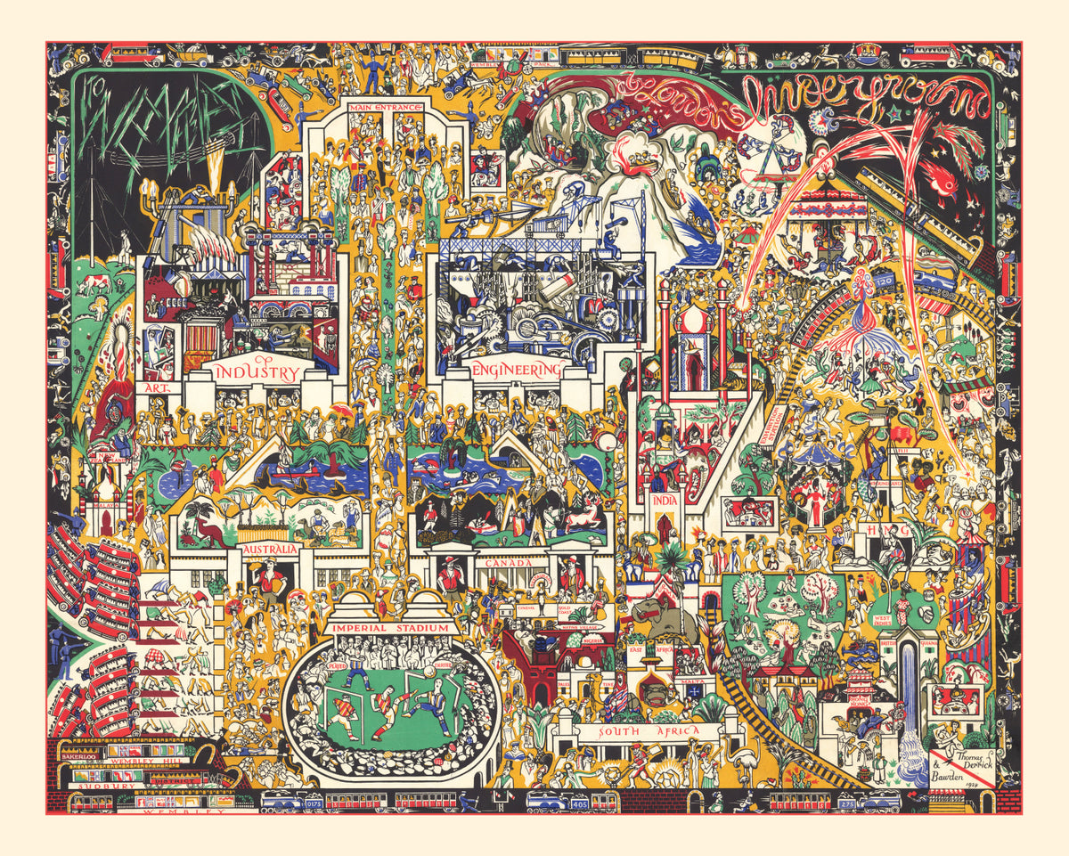 Preview of Vintage Pictorial Map of London's Underground 1924