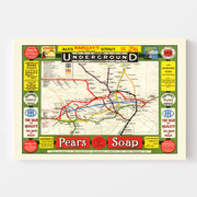 Vintage Map of London's Underground Railways 1908