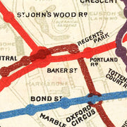 Vintage Map of London's Underground Railways 1908