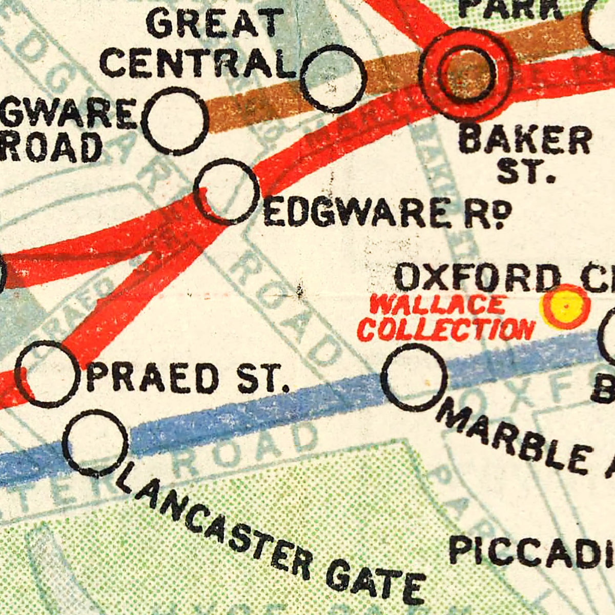 Restored historic details from the 1912 city map of London