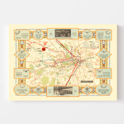 Vintage Map of How To Get To Wembley 1922