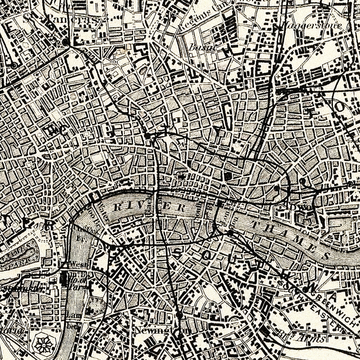 Restored historic details from the 1886 city map of London