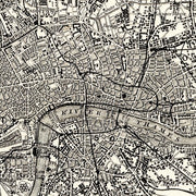 Vintage Map of London, England 1886
