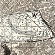 Vintage Map of London, England 1893