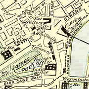Vintage Map of London, England 1901