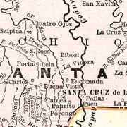 old Bolivia map