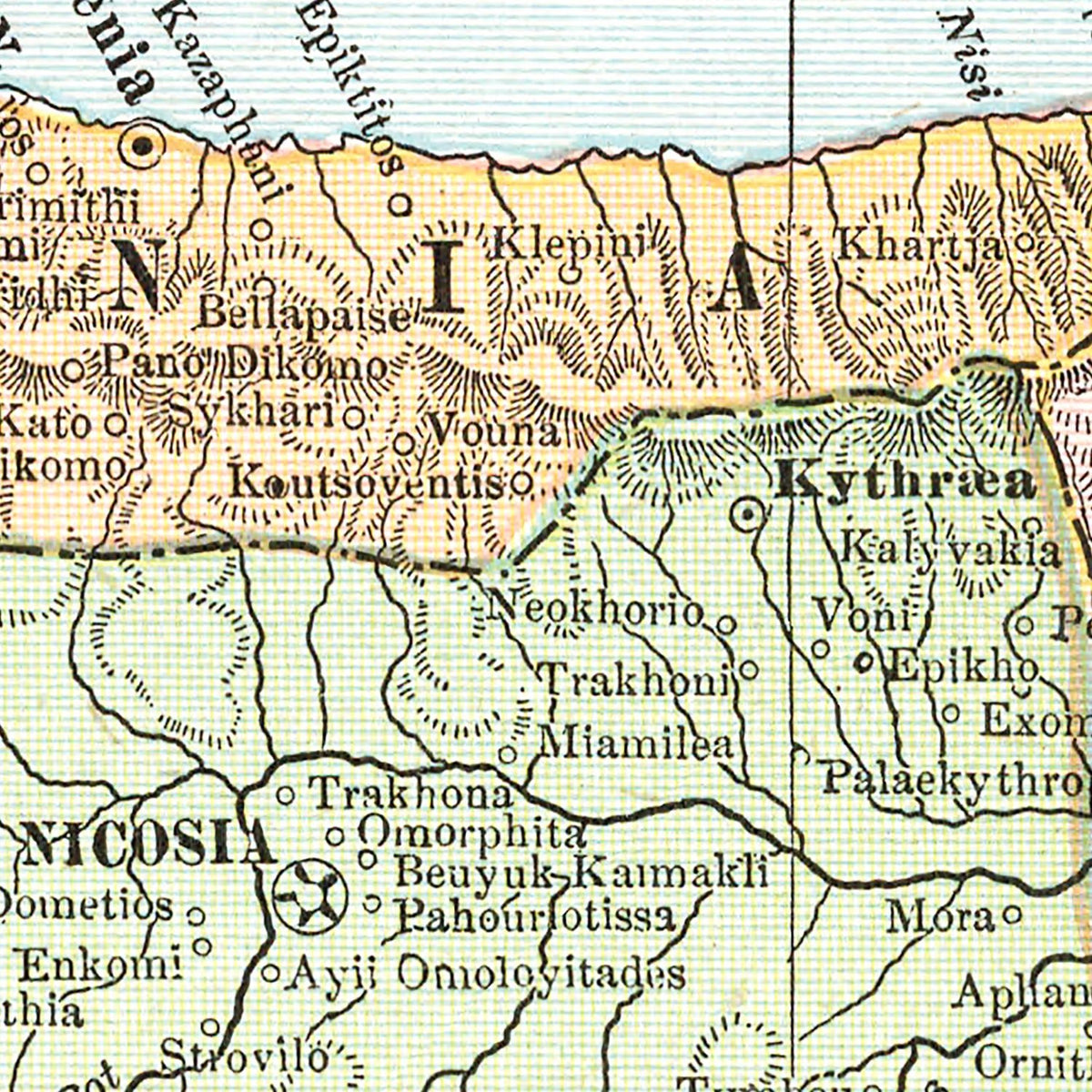 Restored historic details from the 1901 country map of County