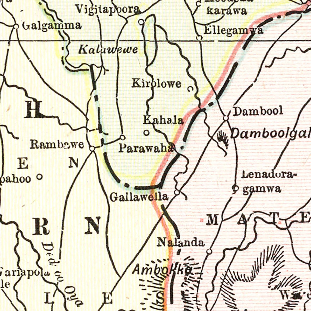 Restored historic details from the 1901 country map of County