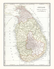 Ceylon map history