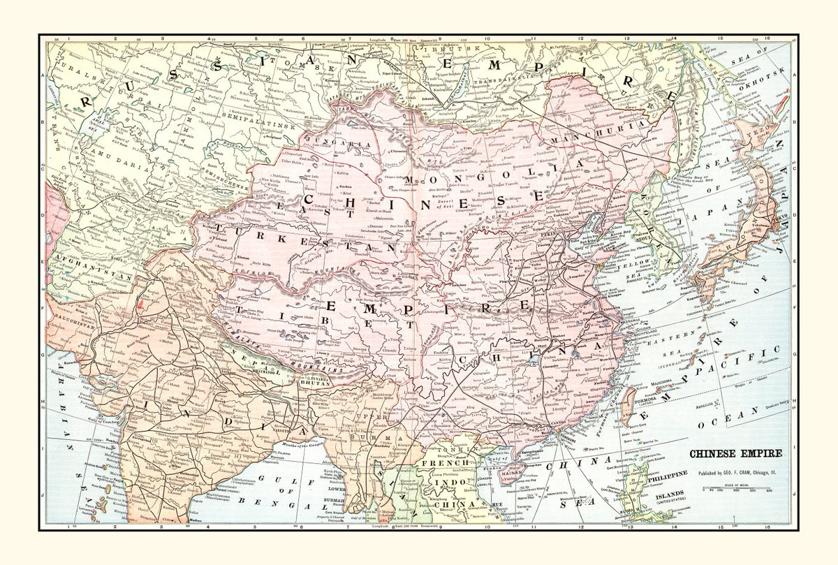 Preview of Vintage Map of China 1901