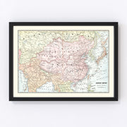 China Vintage Map 1901