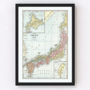 Japan Vintage Map 1901