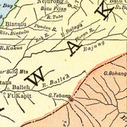 old Borneo map map