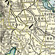 old New Zealand map 