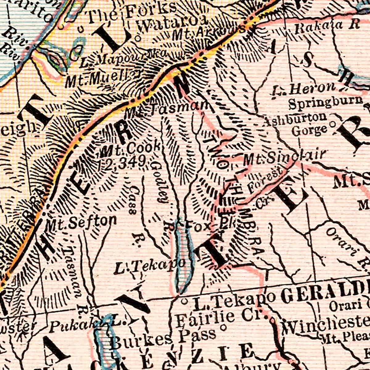 Restored historic details from the 1901 country map of County