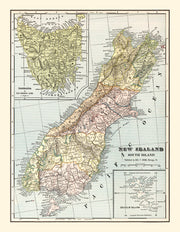 New Zealand map hist