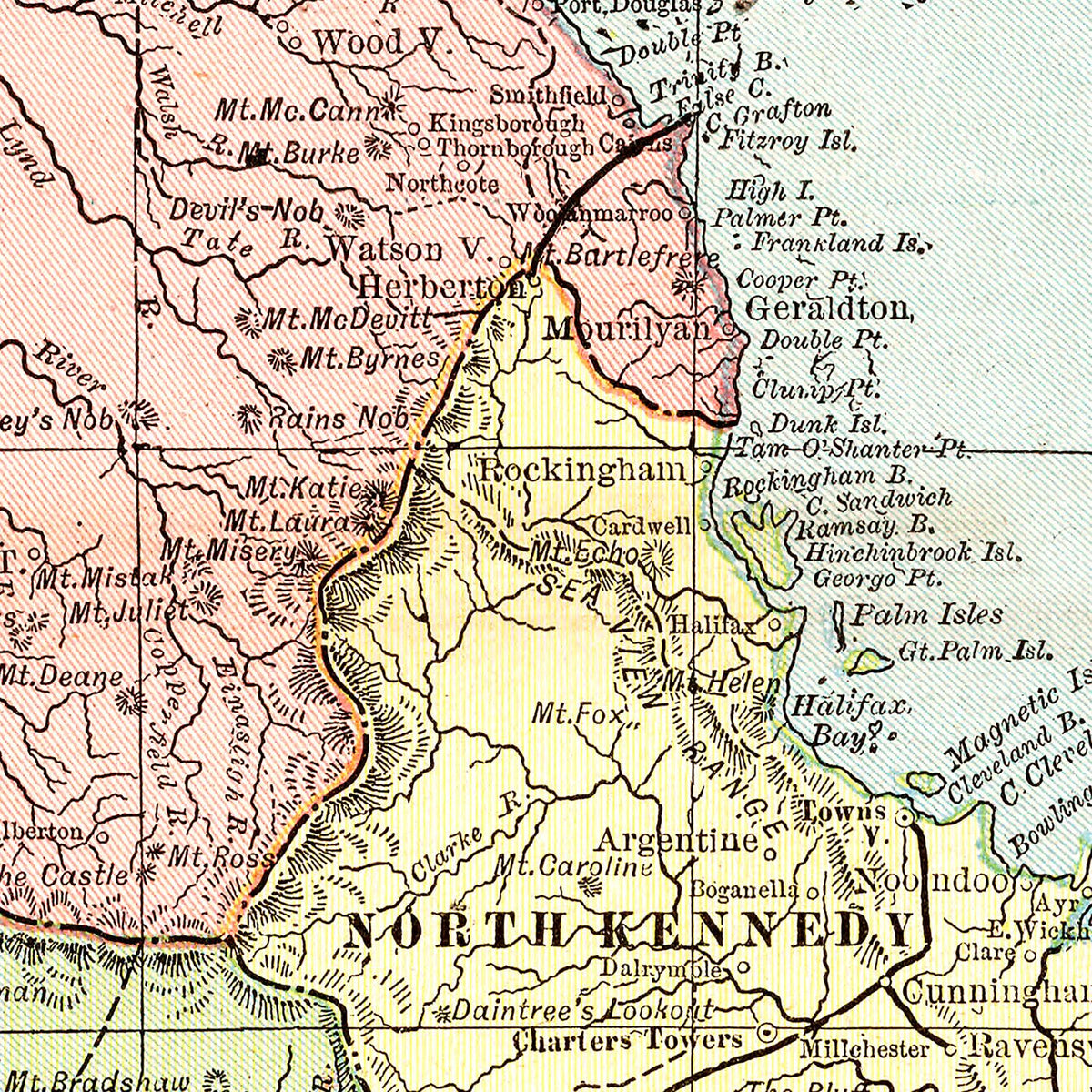 Restored historic details from the 1901 country map of County