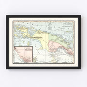 New Guinea Vintage Map 1901