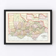 Victoria Vintage Map 1901