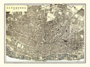 Vintage Map of Liverpool, England 1901