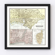 Marseille Vintage Map 1901