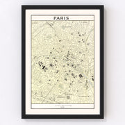 Paris Vintage Map 1901