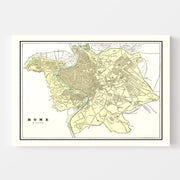 Vintage Map of Rome, Italy 1901