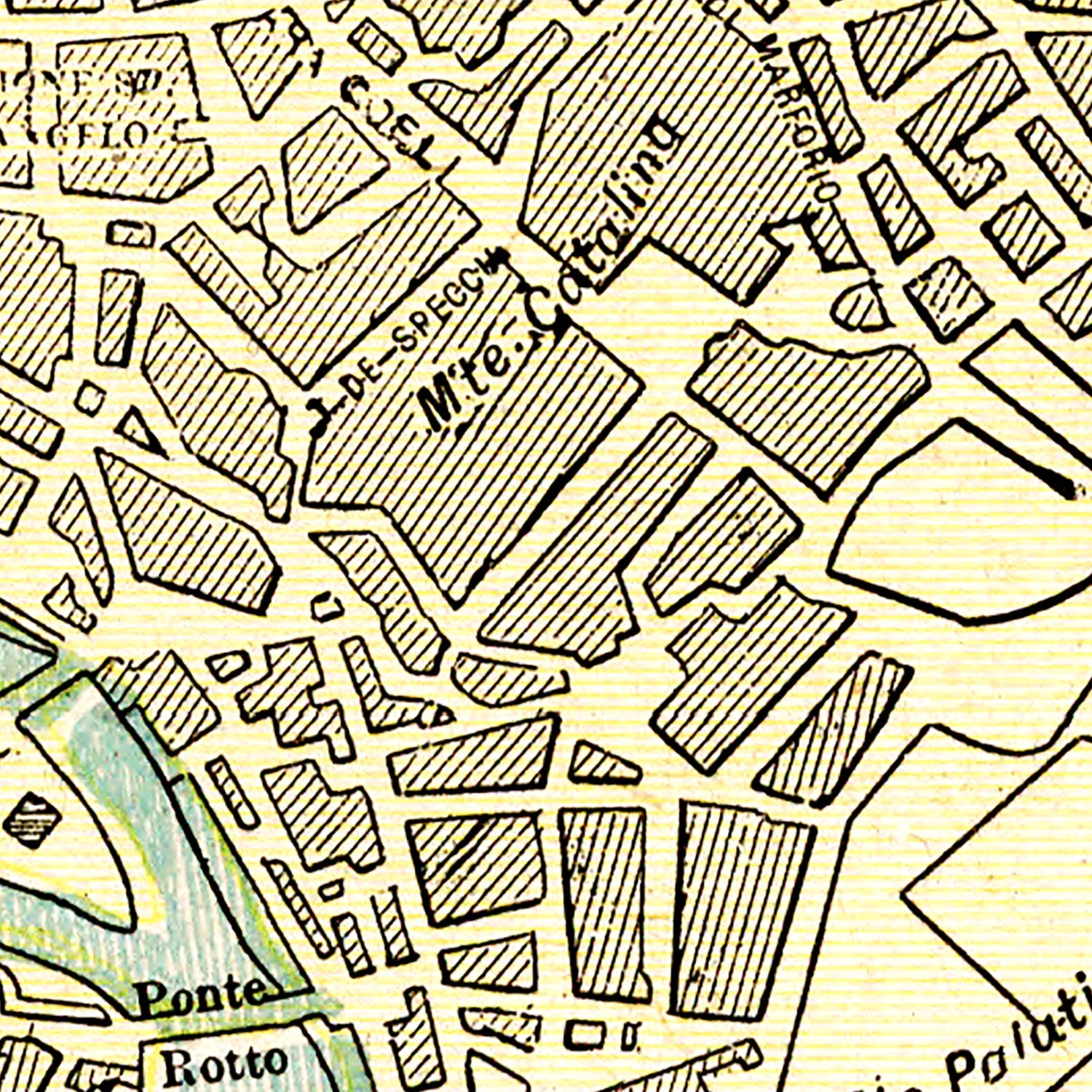 Restored historic details from the 1901 city map of Rome